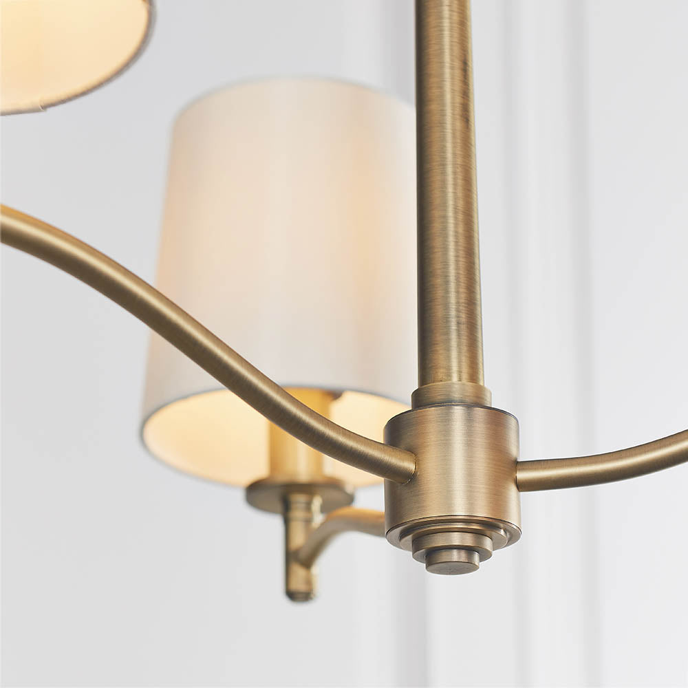 Ortona 3-Light Pendant Ceiling Light Antique Brass - Comet Lighting