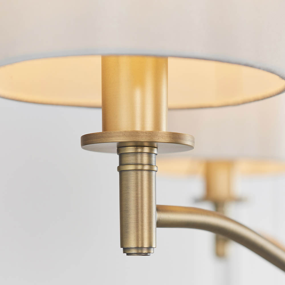 Ortona 3-Light Pendant Ceiling Light Antique Brass - Comet Lighting
