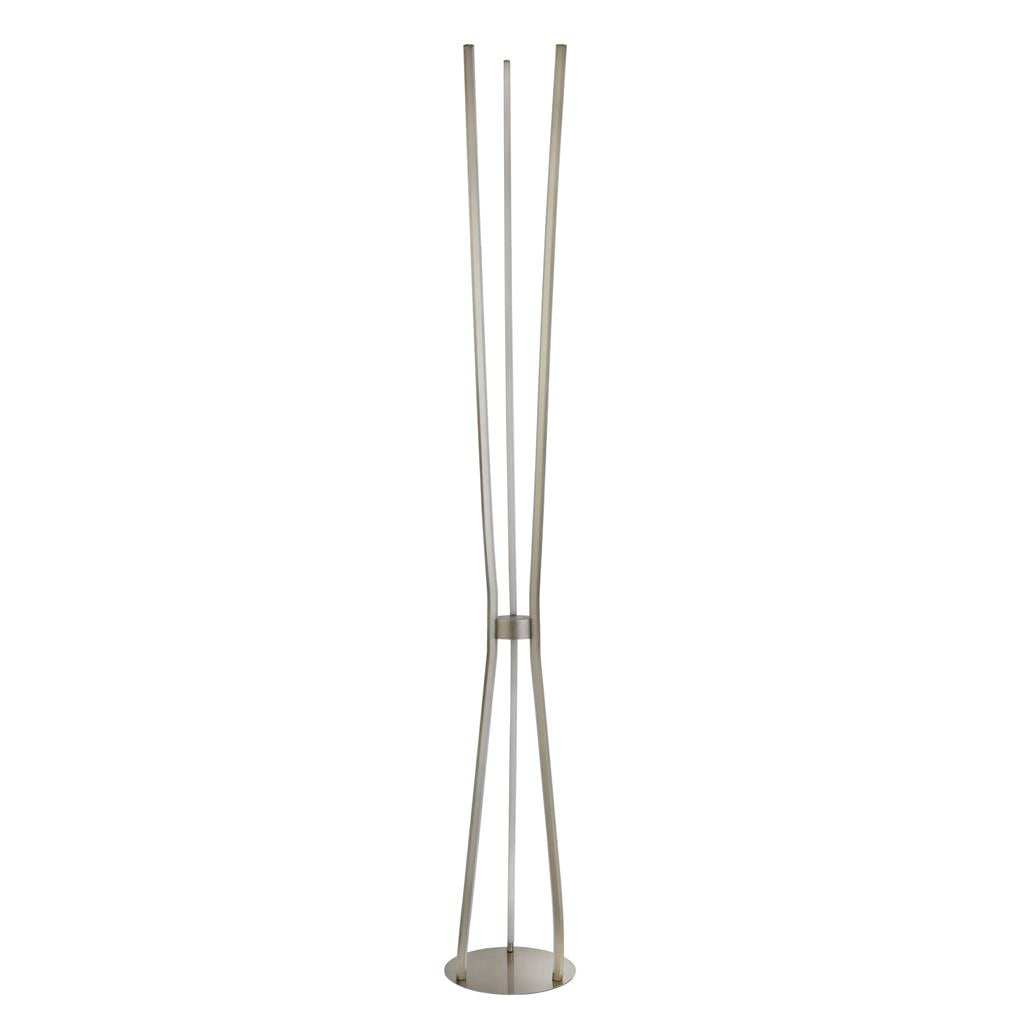 Salterton Tripod LED 3Lt Floor Lamp Satin Nickel - Comet Lighting