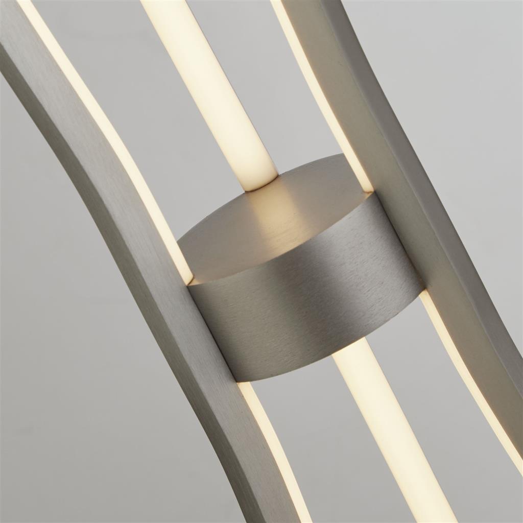 Salterton Tripod LED 3Lt Floor Lamp Satin Nickel - Comet Lighting