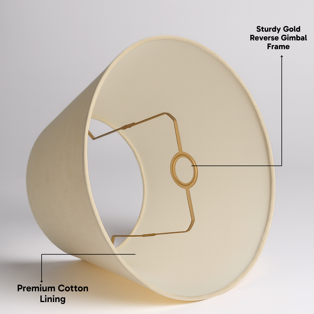 AARTIN STRAIGHT EMPIRE ROLLED LAMPSHADE IN TAUPE SILK