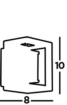 Holne Rectangular LED Wall Light| Matt Black - 100mm - Comet Lighting