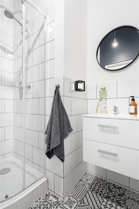 Holne Rectangular LED Wall Light| Matt Black - 100mm - Comet Lighting