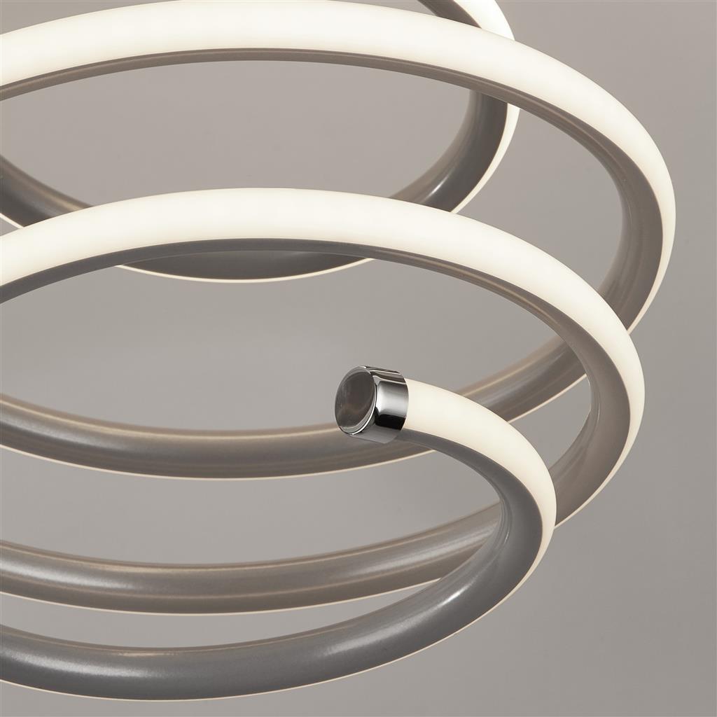 Easdon LED Semi-Flush Ceiling Light Grey - Comet Lighting