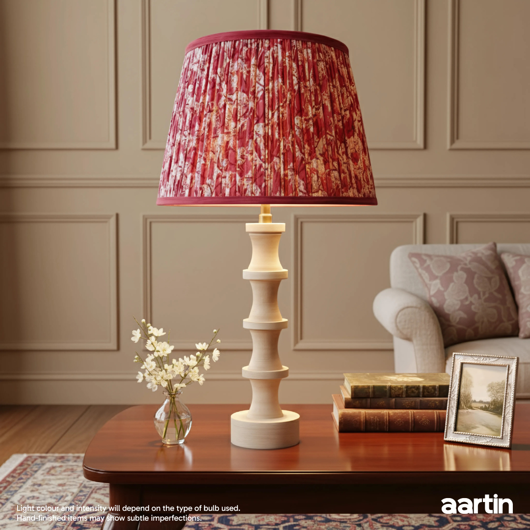 AARTIN NOVA TABLE LAMP IN WOOD WITH WHITEWASH FINISH (BASE ONLY)