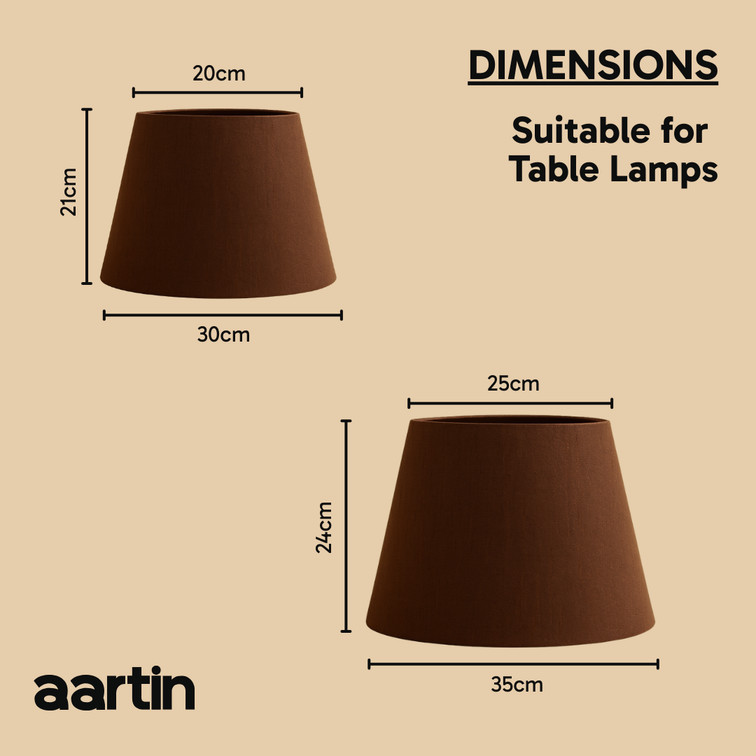 AARTIN STRAIGHT EMPIRE ROLLED LAMPSHADE IN TAUPE SILK