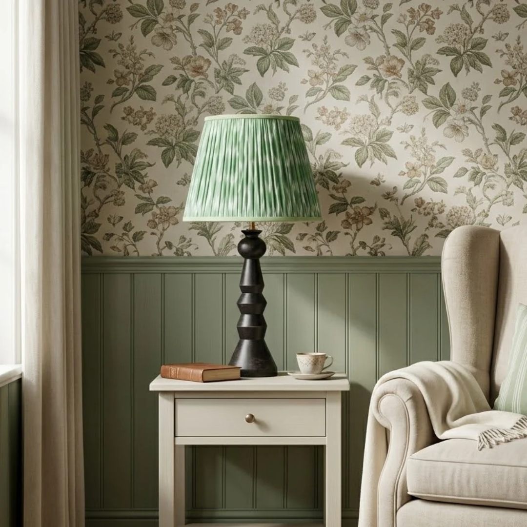 Sage Green Ikat Lampshade