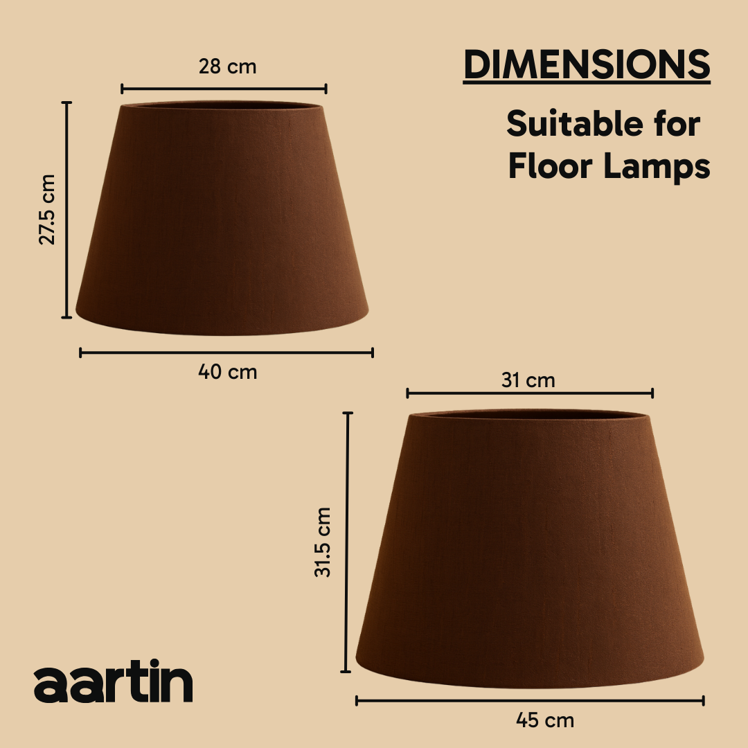 AARTIN STRAIGHT EMPIRE ROLLED LAMPSHADE IN TAUPE SILK