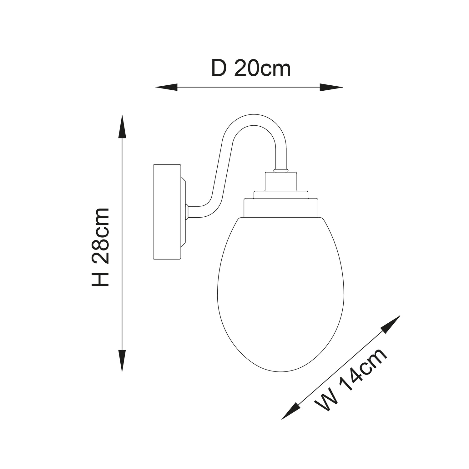 Hampton 1-Light Wall Light Chrome - Comet Lighting