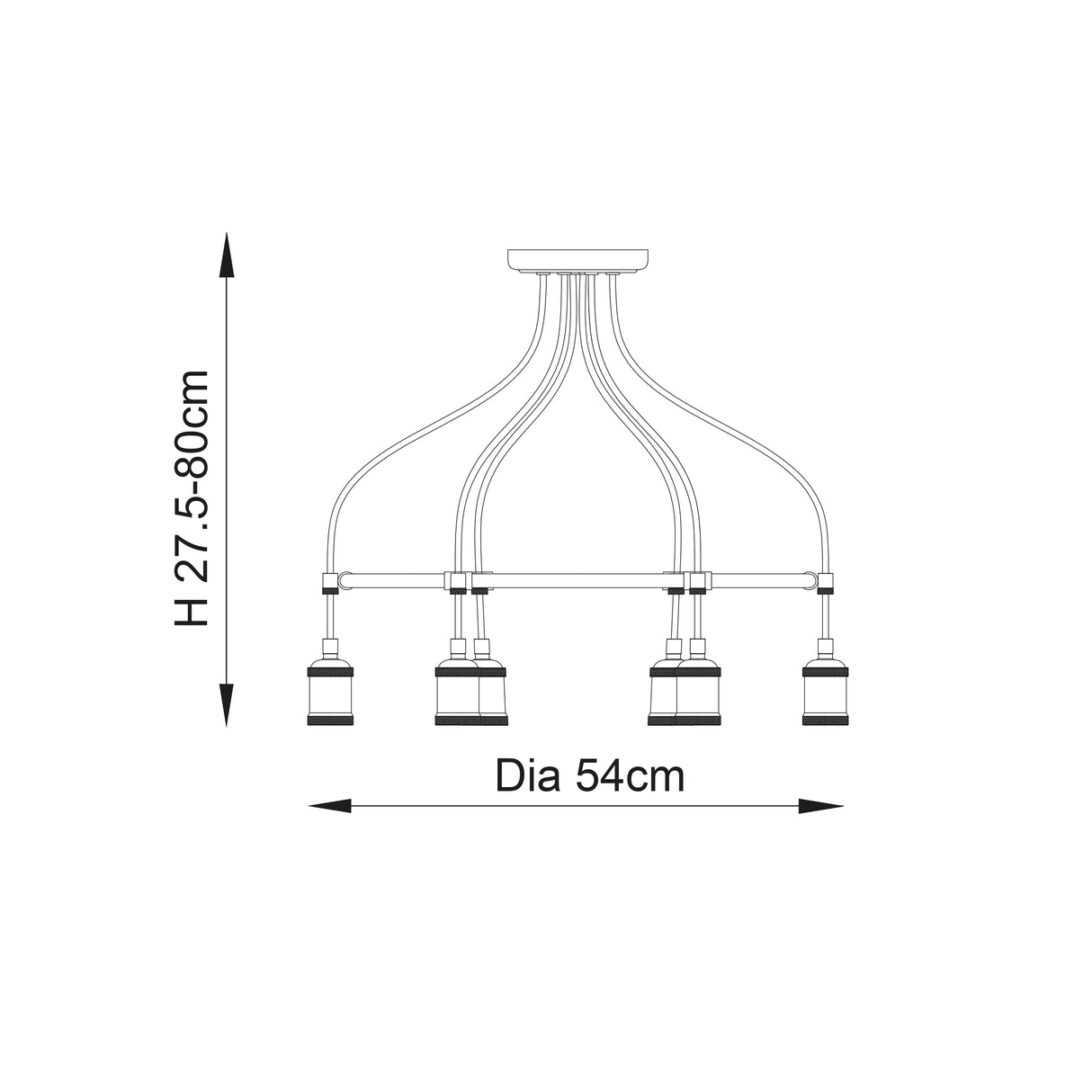 Hal 6-Light Pendant Ceiling Light - Comet Lighting