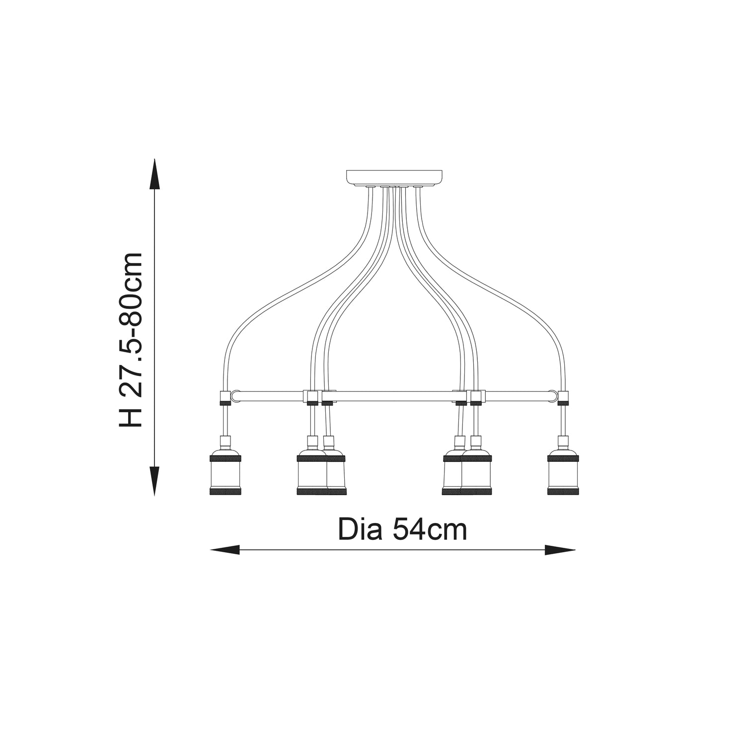 Hal 6-Light Pendant Ceiling Light - Comet Lighting