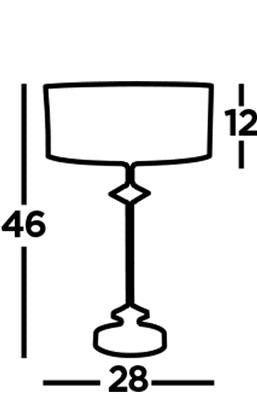 Marldon 1Lt Table Lamp Chrome w/ Black Shade/Silver Inner - Comet Lighting
