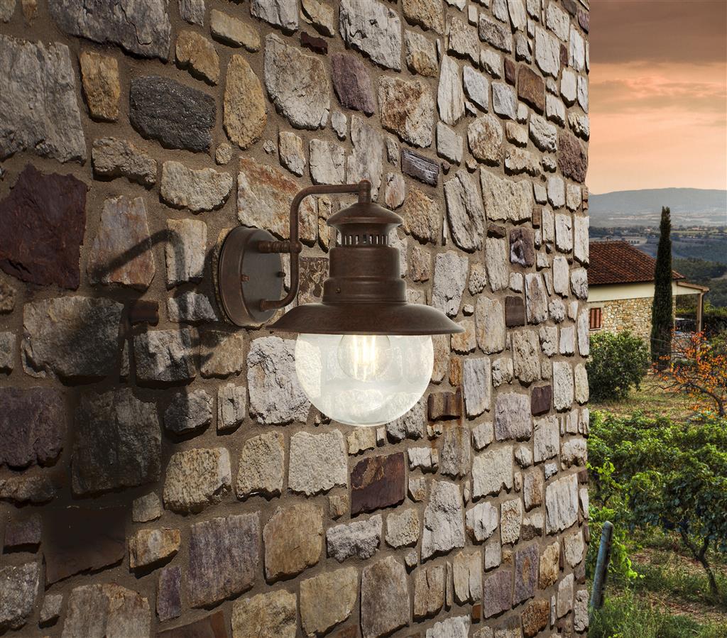 Wooton 1Lt Outdoor Wall/Porch Light - Rustic Brown - Comet Lighting
