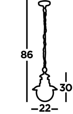 Wooton 1Lt Outdoor Pendant - Rustic Brown - Comet Lighting