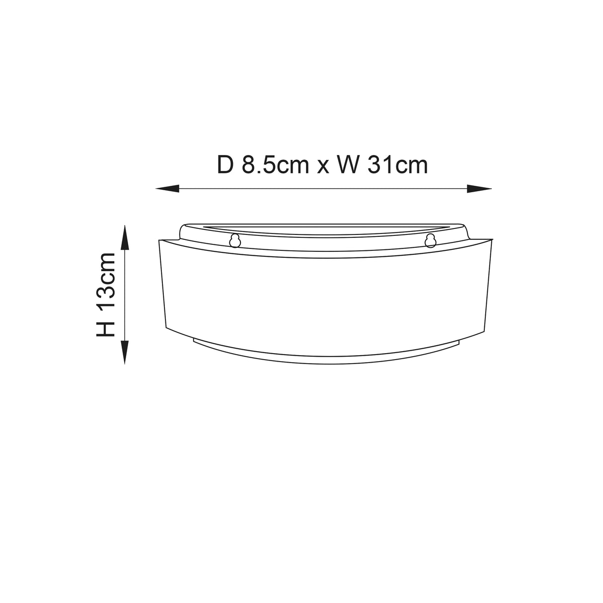 Gianna 1lt Wall - Comet Lighting