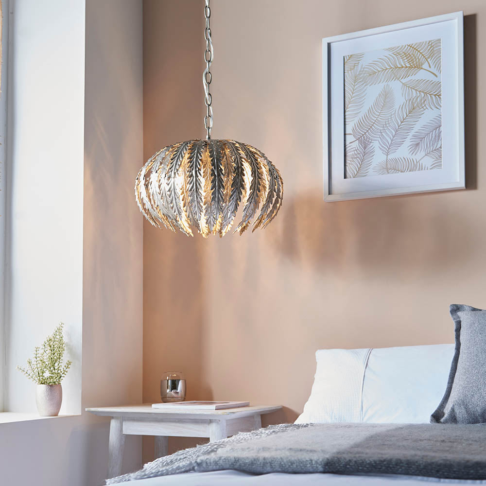 Delphine 3-Light Pendant Ceiling Light Silver - Comet Lighting