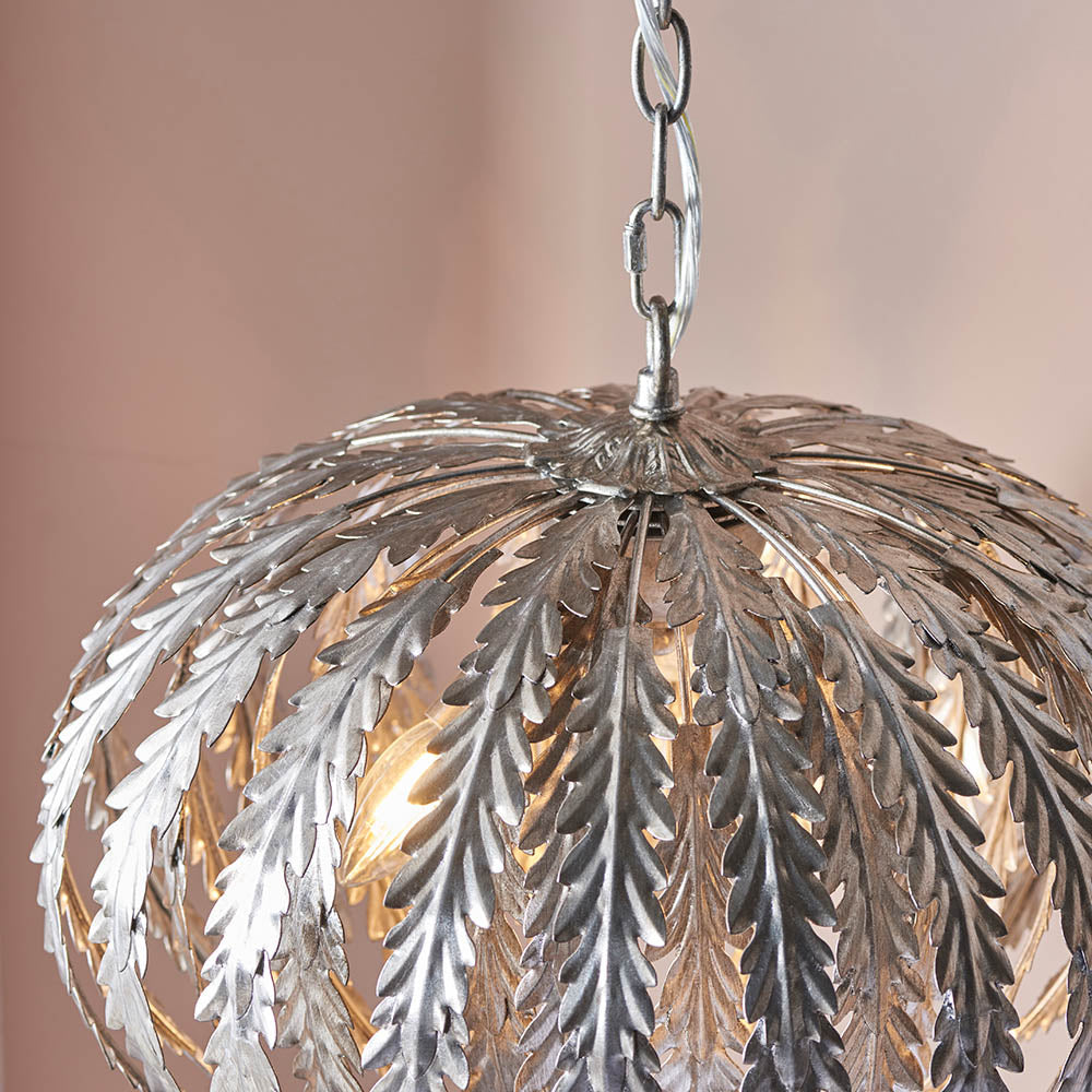 Delphine 3-Light Pendant Ceiling Light Silver - Comet Lighting