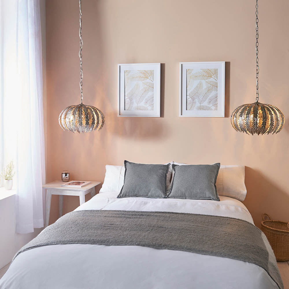 Delphine 3-Light Pendant Ceiling Light Silver - Comet Lighting