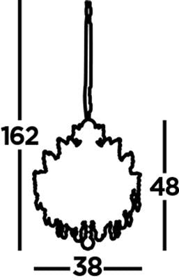 Harrietta 3Lt Pendant - Chrome Metal & Clear Crystal