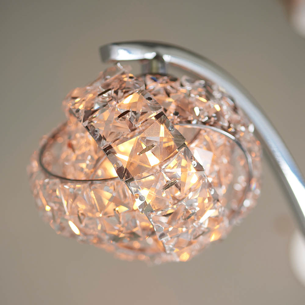 Talia 2-Light Floor Lamp Chrome - Comet Lighting