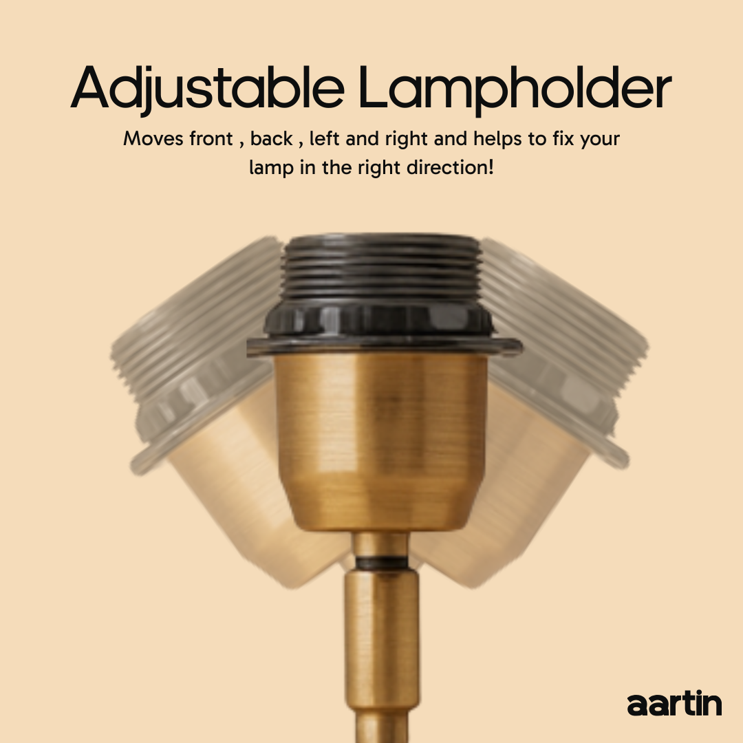 AARTIN ALPHA FLOOR LAMP IN ANTIQUE BRASS (BASE ONLY)