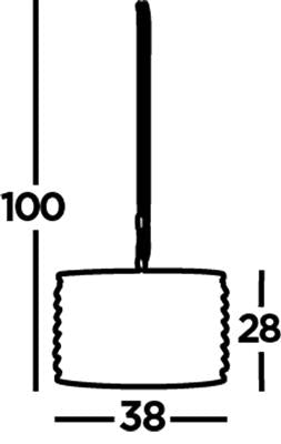 Searchlight 3 Light Drum Pendant Copper Drop Trim - Comet Lighting