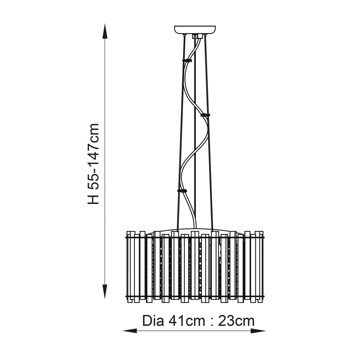 Hanna 5-Light Pendant Ceiling Light - Comet Lighting