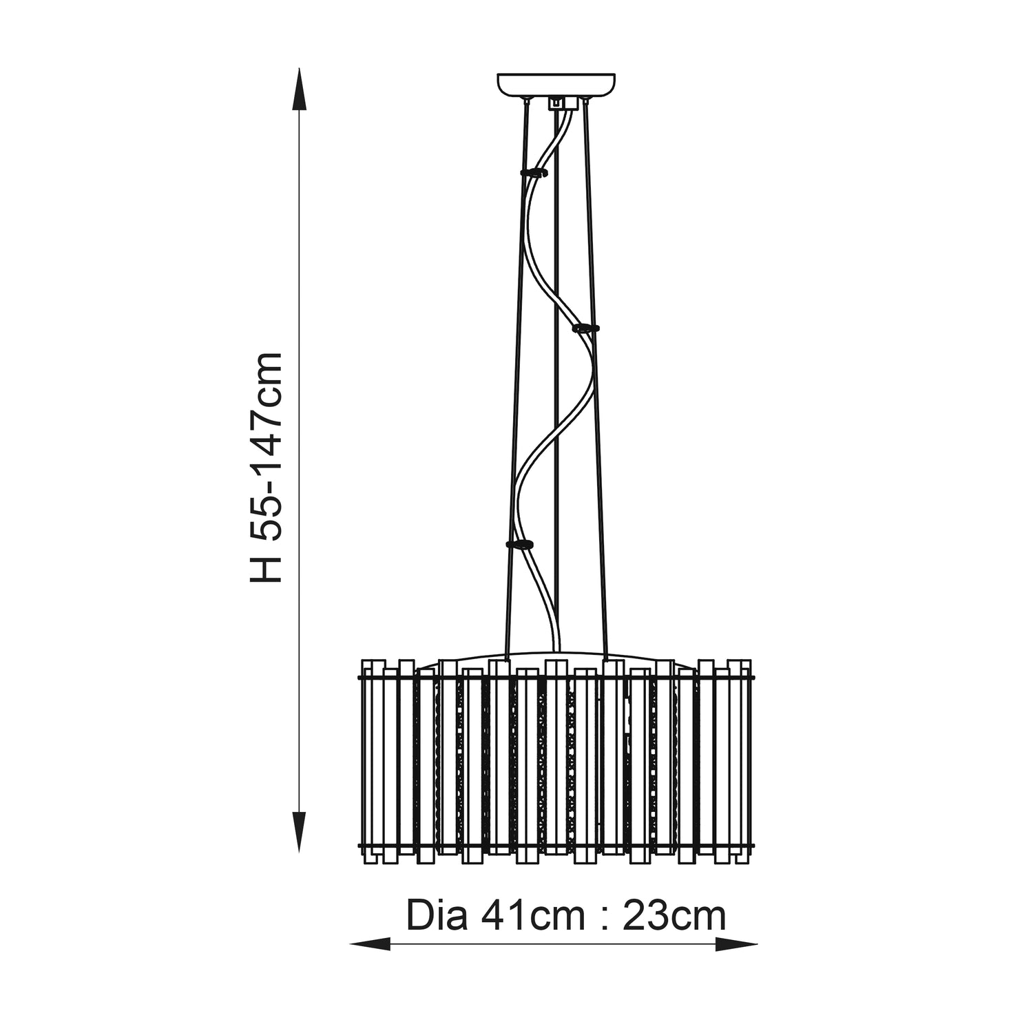 Hanna 5-Light Pendant Ceiling Light - Comet Lighting