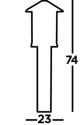 Oakford 1lt Outdoor Post Black 740mm - Comet Lighting