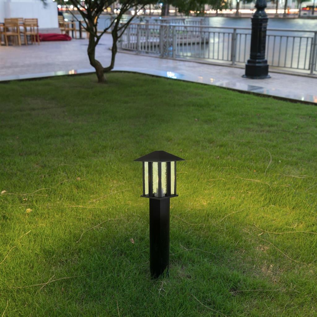 Oakford 1lt Outdoor Post Black 740mm - Comet Lighting