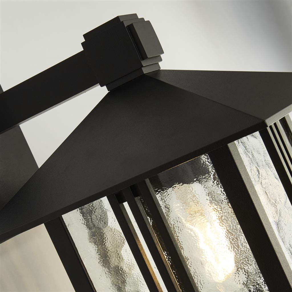 Oakford 1Lt Outdoor Wall/Porch Light - Black - Comet Lighting