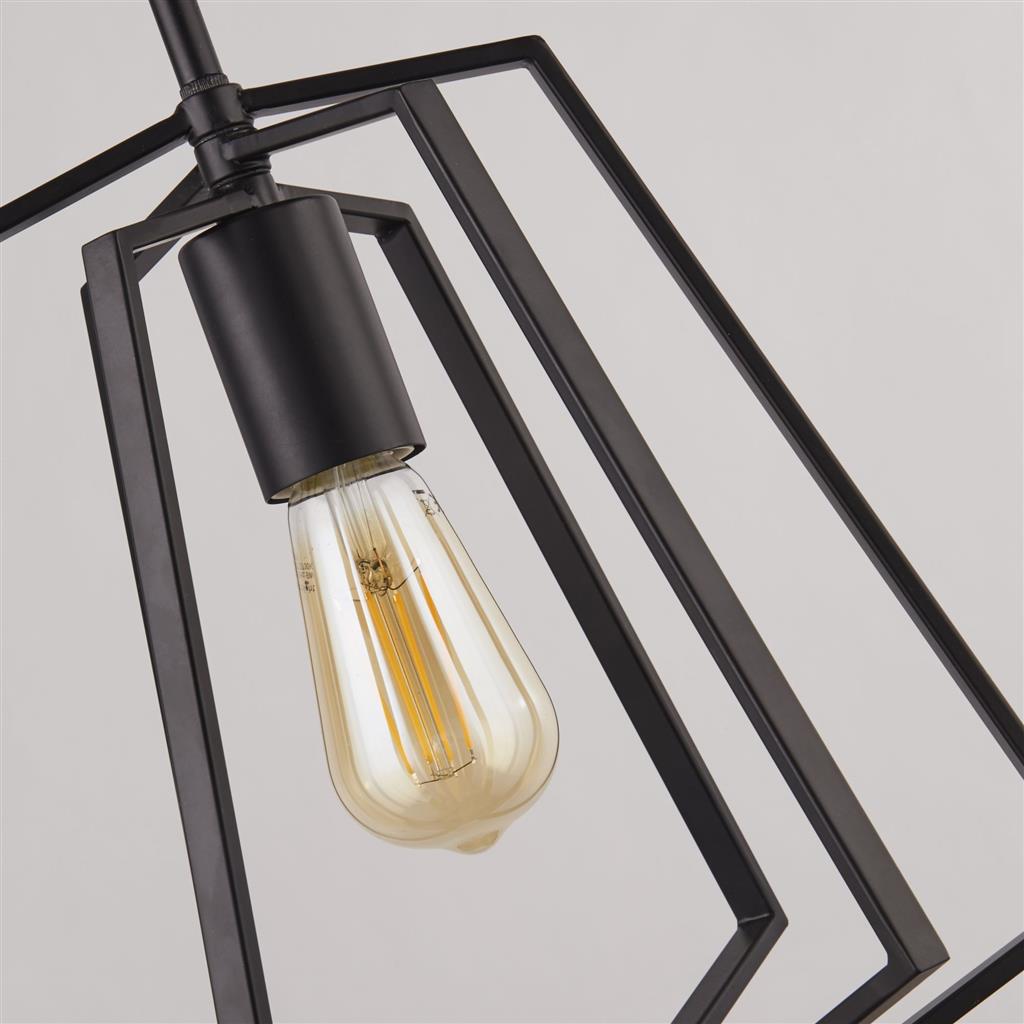 Merrifield 1Lt Pendant Ceiling Light Black - Comet Lighting
