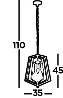 Merrifield 3Lt Small pendant Ceiling Light Black - Comet Lighting