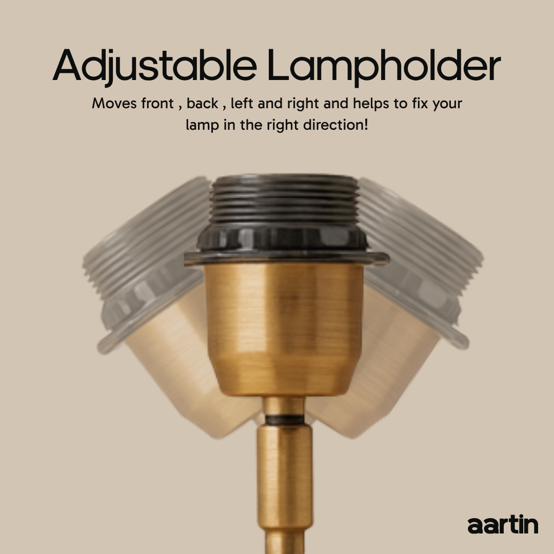 AARTIN OPHELIA TABLE LAMP IN ANTIQUE BRASS & MATTE BLACK (BASE ONLY)