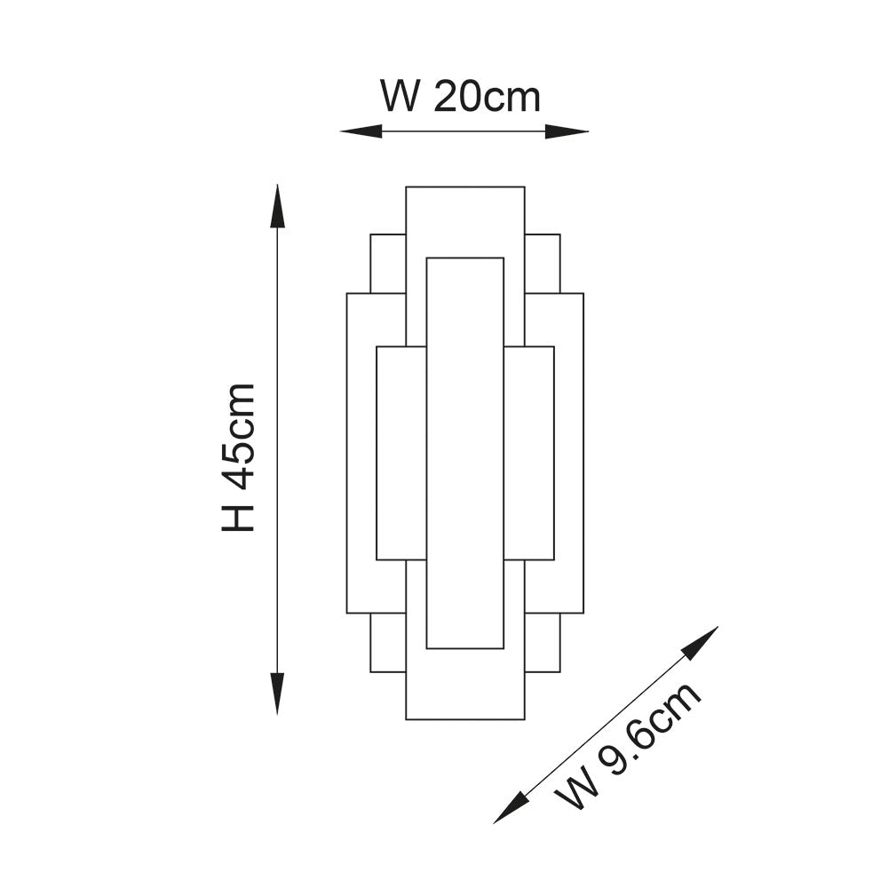 Yare 2Lt Wall Light Antique Silver Leaf - Comet Lighting