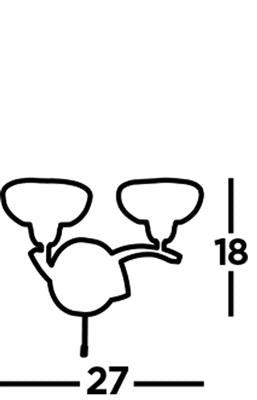 Sculptured Ice II 2Lt Wall Light - Chrome & Glass