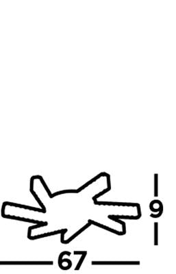 Searchlight Clover 7 Light Ceiling Flush Crystal Chrome - Comet Lighting