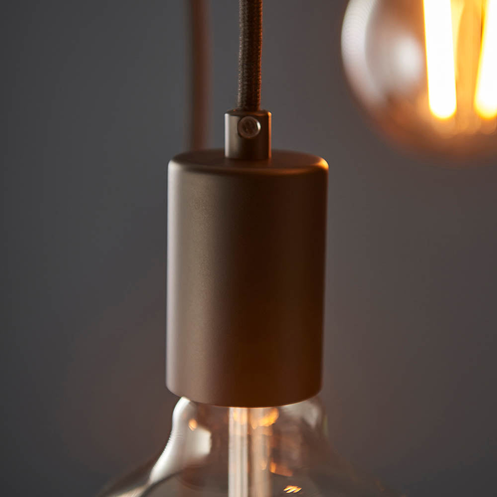 Studio 6-Light Multi-drop Pendant Matt Black - Comet Lighting
