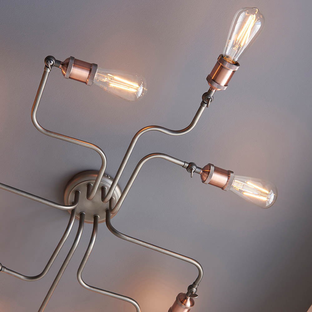 Hal 8-Light Semi-Flush Ceiling Light - Comet Lighting