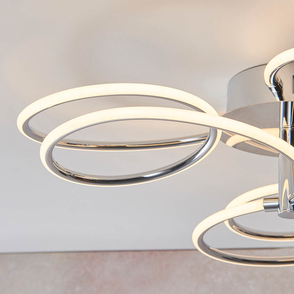 Eterne 3-Light Semi-Flush Ceiling Light - Comet Lighting