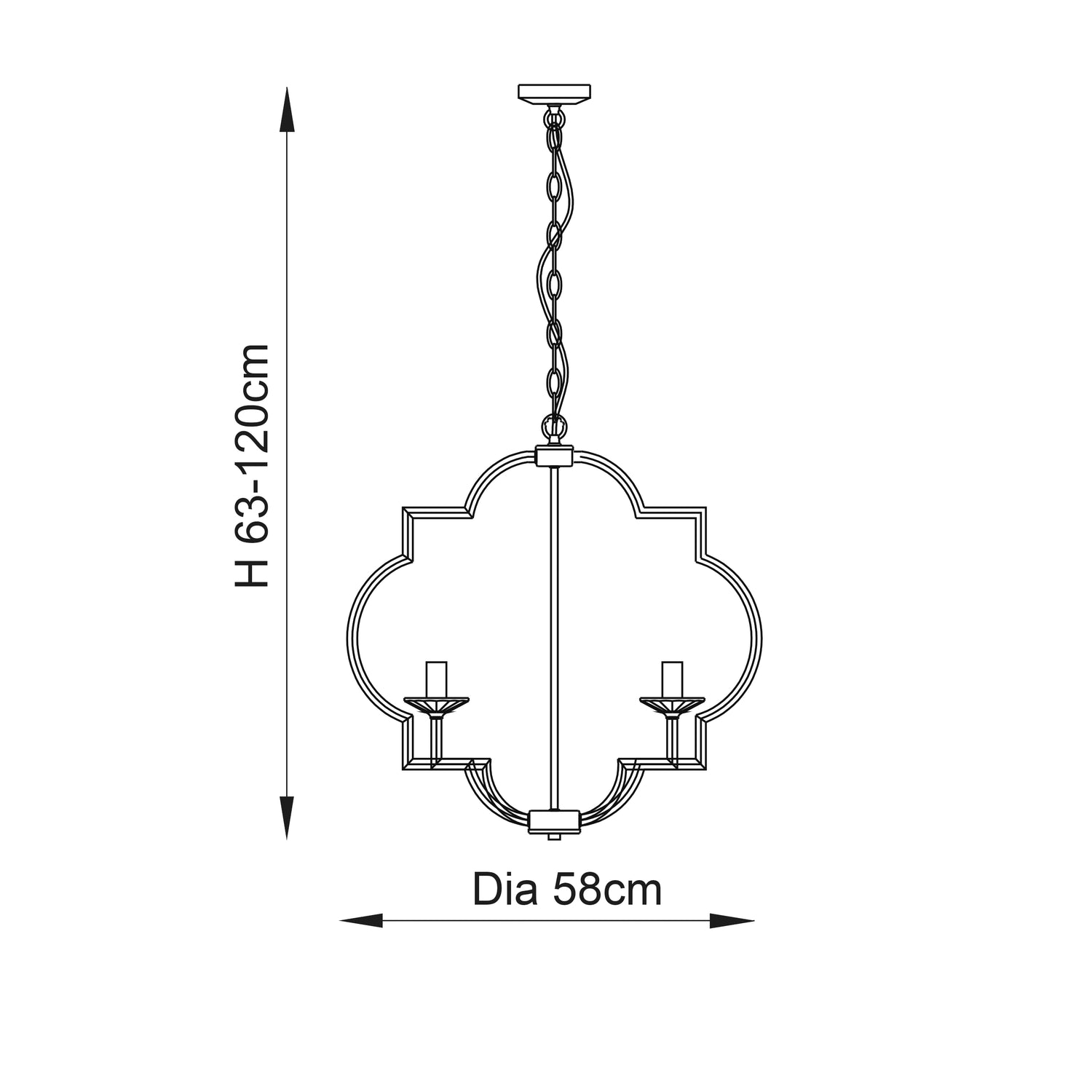 Garland 4-Light Pendant Ceiling Light - Comet Lighting