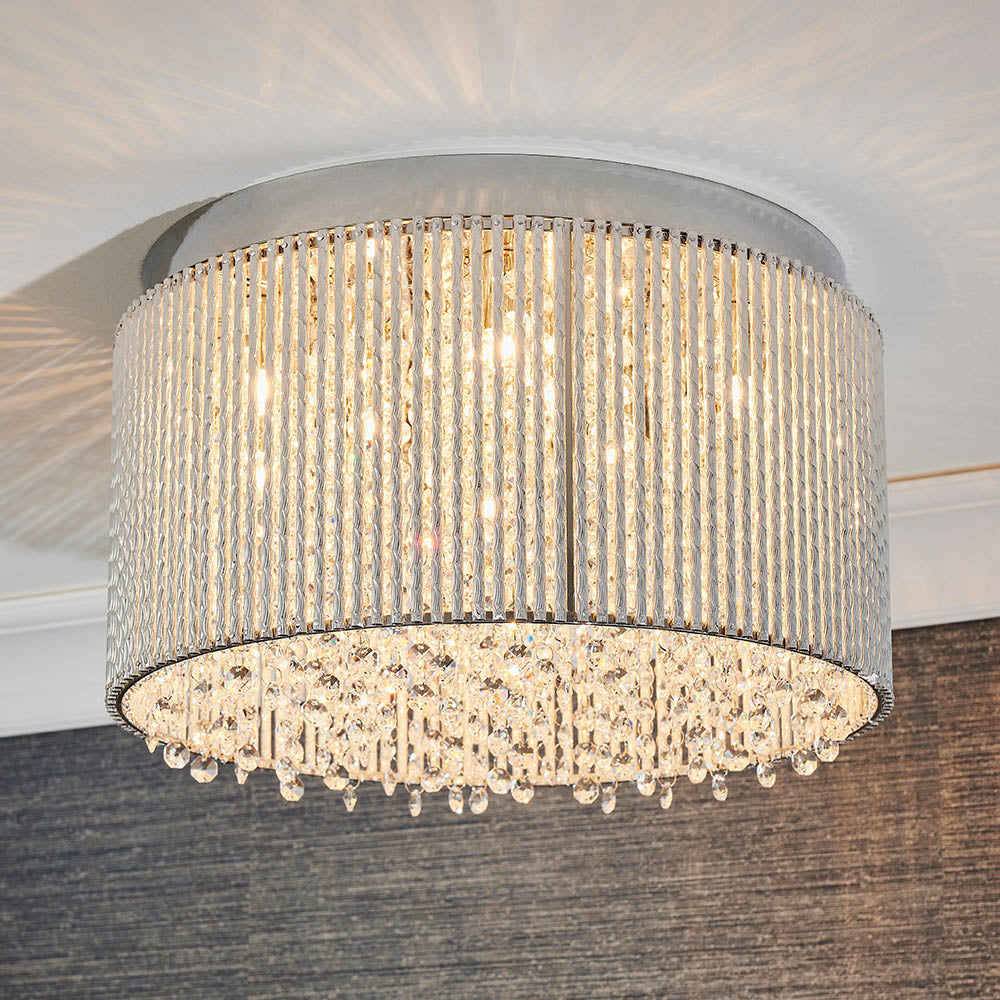 Galina 10-Light Flush Ceiling Light - Comet Lighting