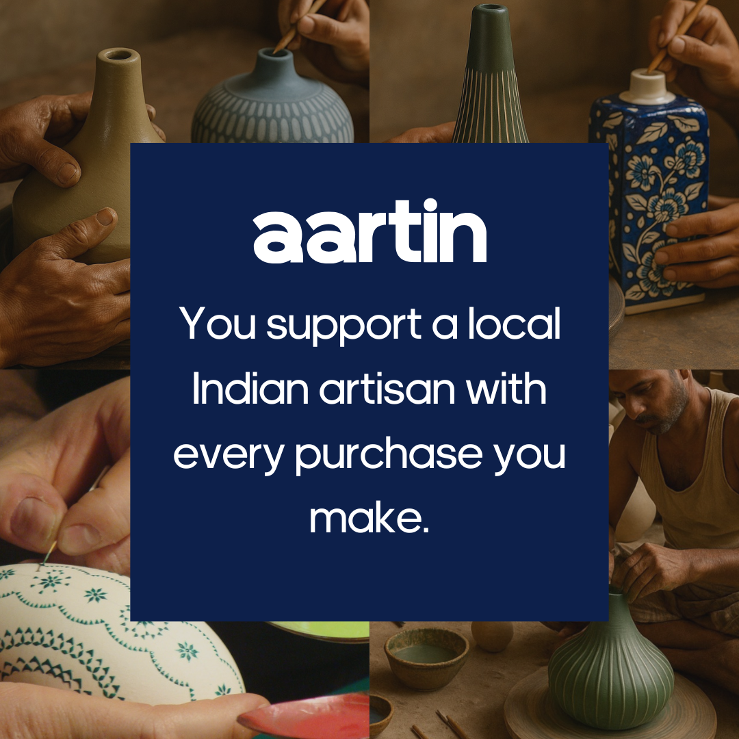 AARTIN MAPLE TABLE LAMP IN CERAMIC WITH BLUE WHITE HAND PAINTED DESIGN (BASE ONLY)