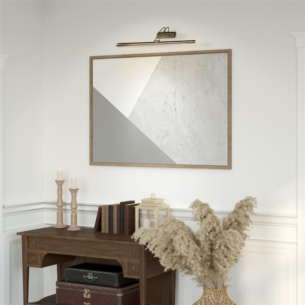 Searchlight Majorca LED Picture Light - Antique Brass