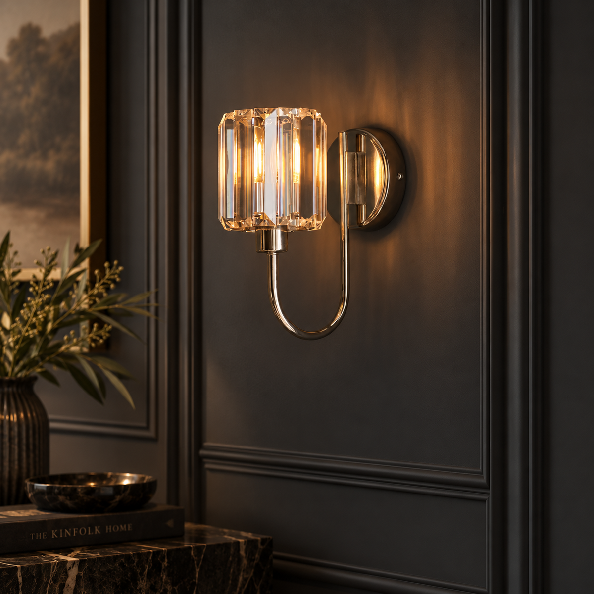 Berenice Wall Light Bright Nickel