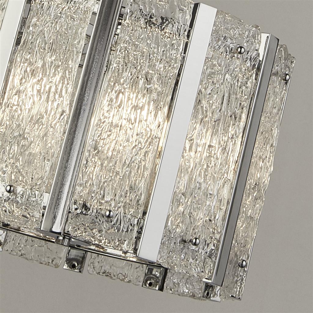 Illogan 5Lt Pendant Ceiling Light Satin Silver - Comet Lighting