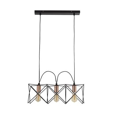 Hele 3Lt Pendant Ceiling Light Black (no Image) - Comet Lighting