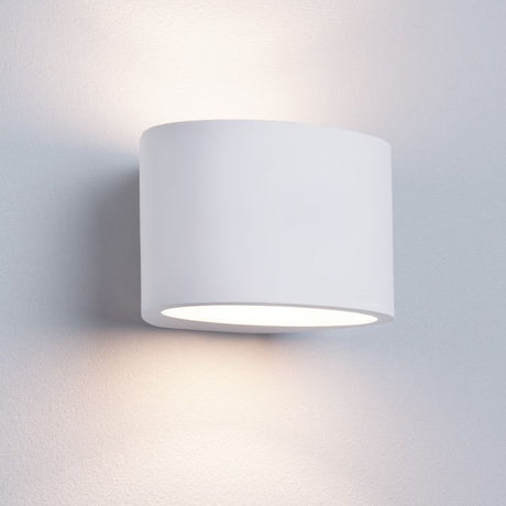 Searchlight Gypsum White Plaster Oval Light Adjustable Colours