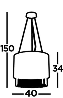 Bradfield 3Lt Pendant Ceiling Light w/ Black Shade - Comet Lighting