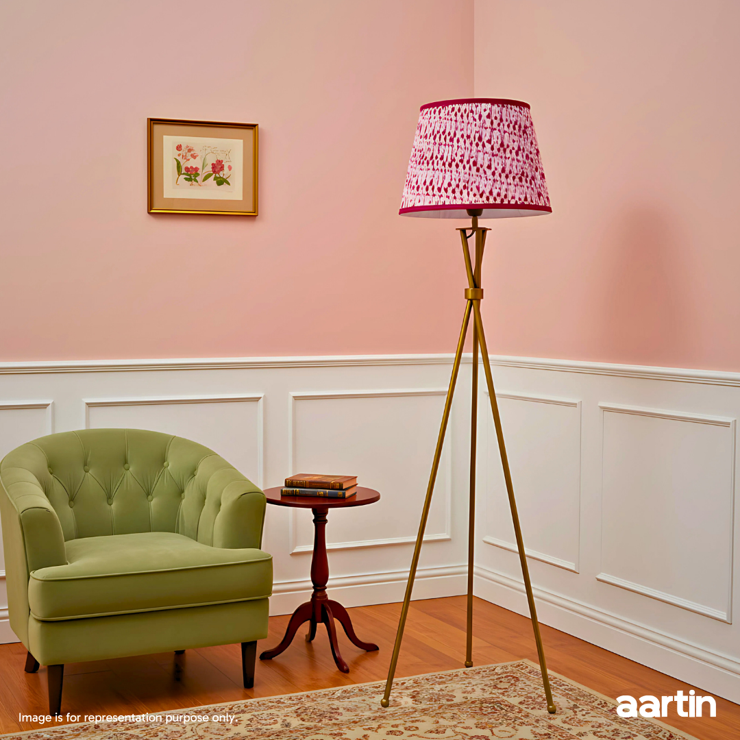 AARTIN TRIPOD FLOOR LAMP IN ANTIQUE BRASS (BASE ONLY)